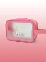 Pink clear bright skin cosmetics bag