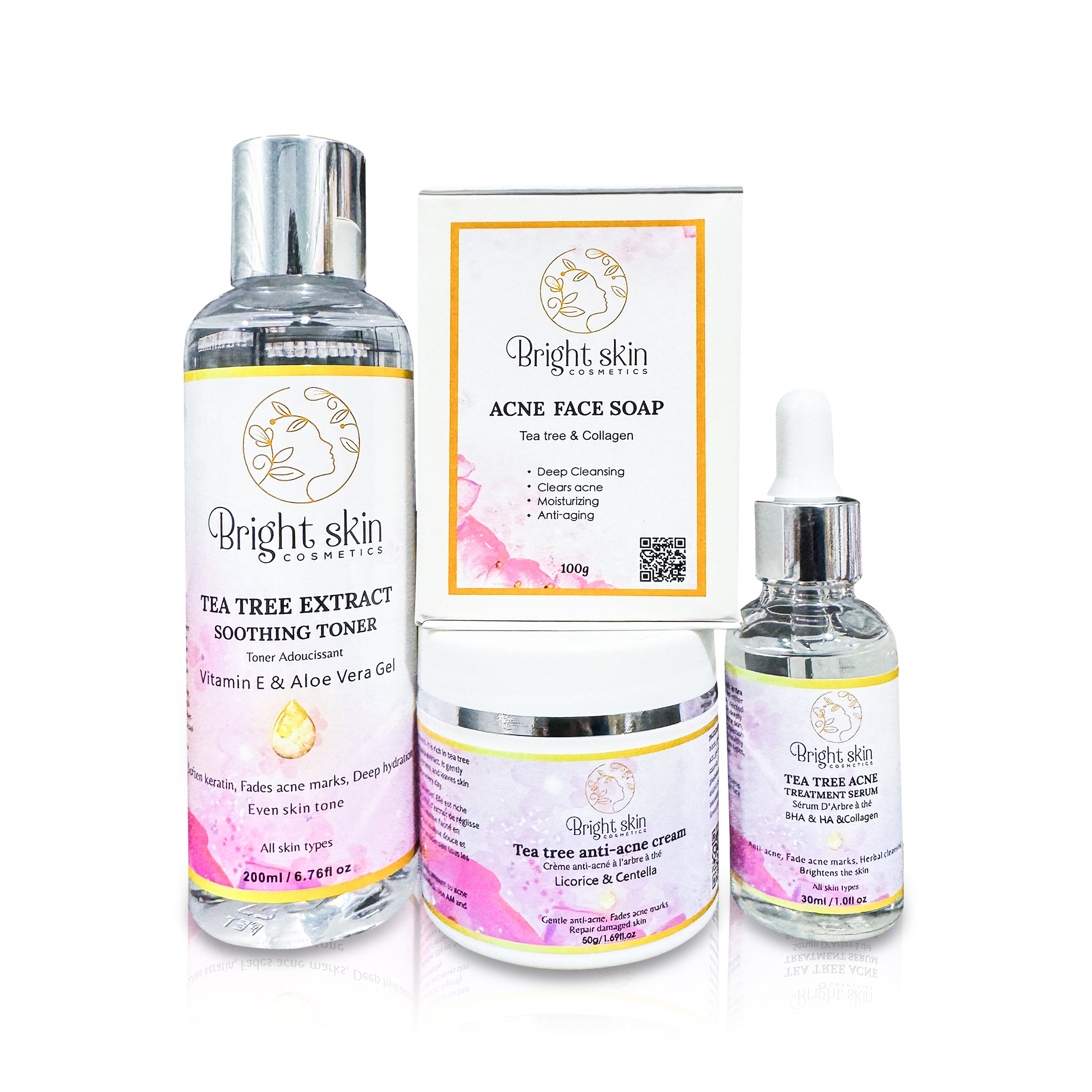 Bright Skin Tea Tree Acne Set – Bright Skin Cosmetics