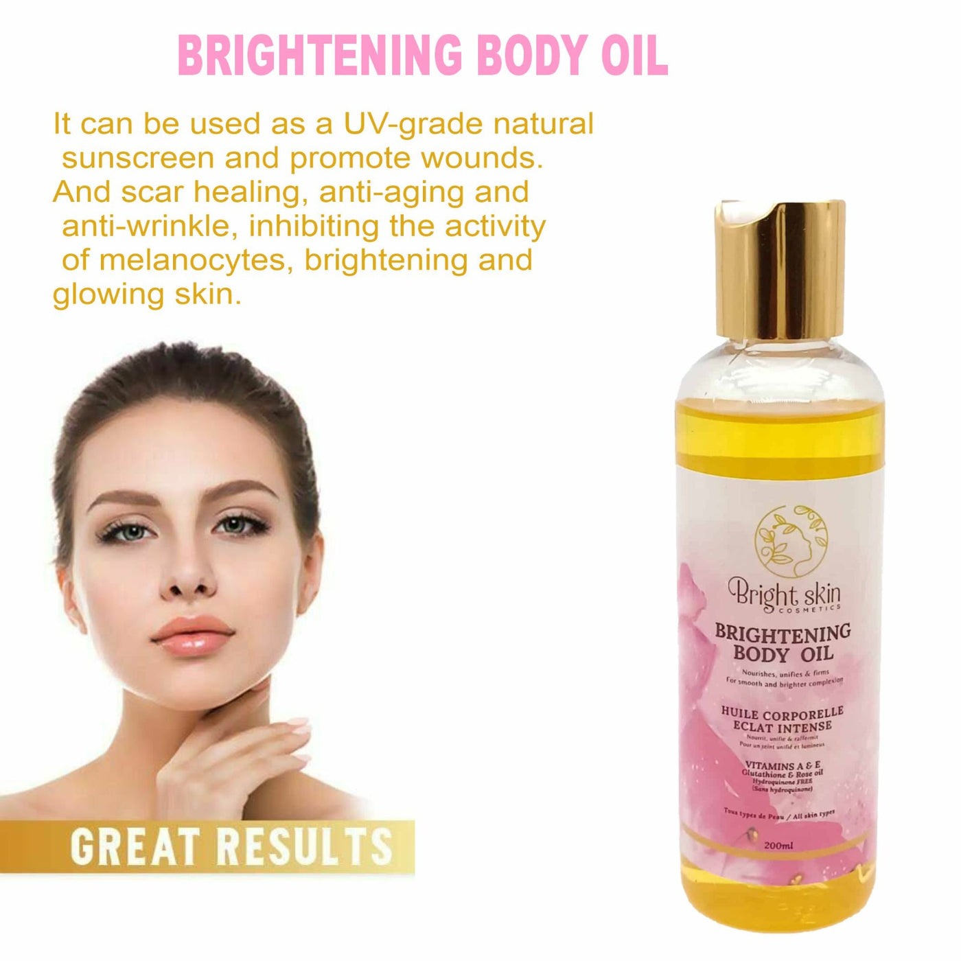 Brightening body oil