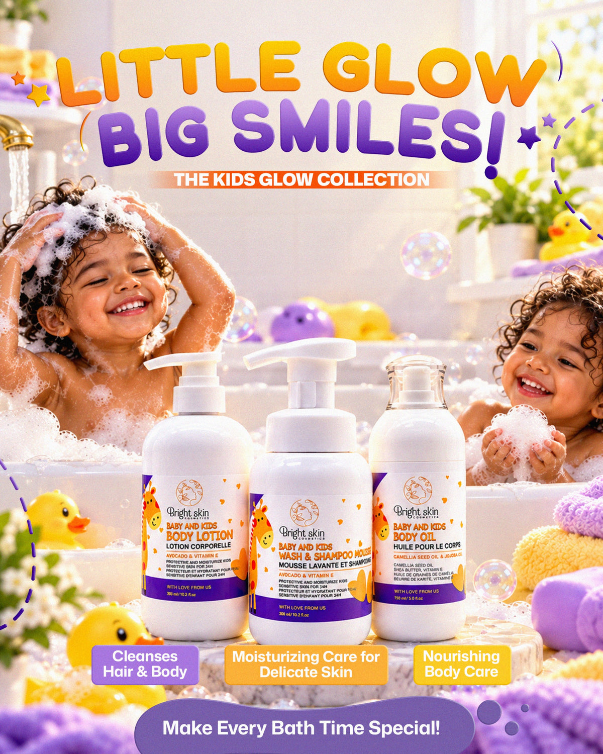 Bright skin Full Kids Glowing combo set