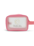 Pink clear bright skin cosmetics bag