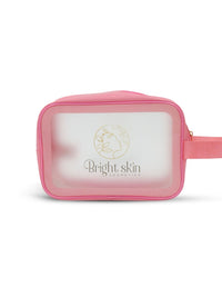 Pink clear bright skin cosmetics bag