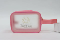 Pink clear bright skin cosmetics bag